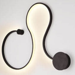 Modern Aluminum Snake Curved LED Sconce