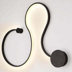 Modern Aluminum Snake Curved LED Sconce
