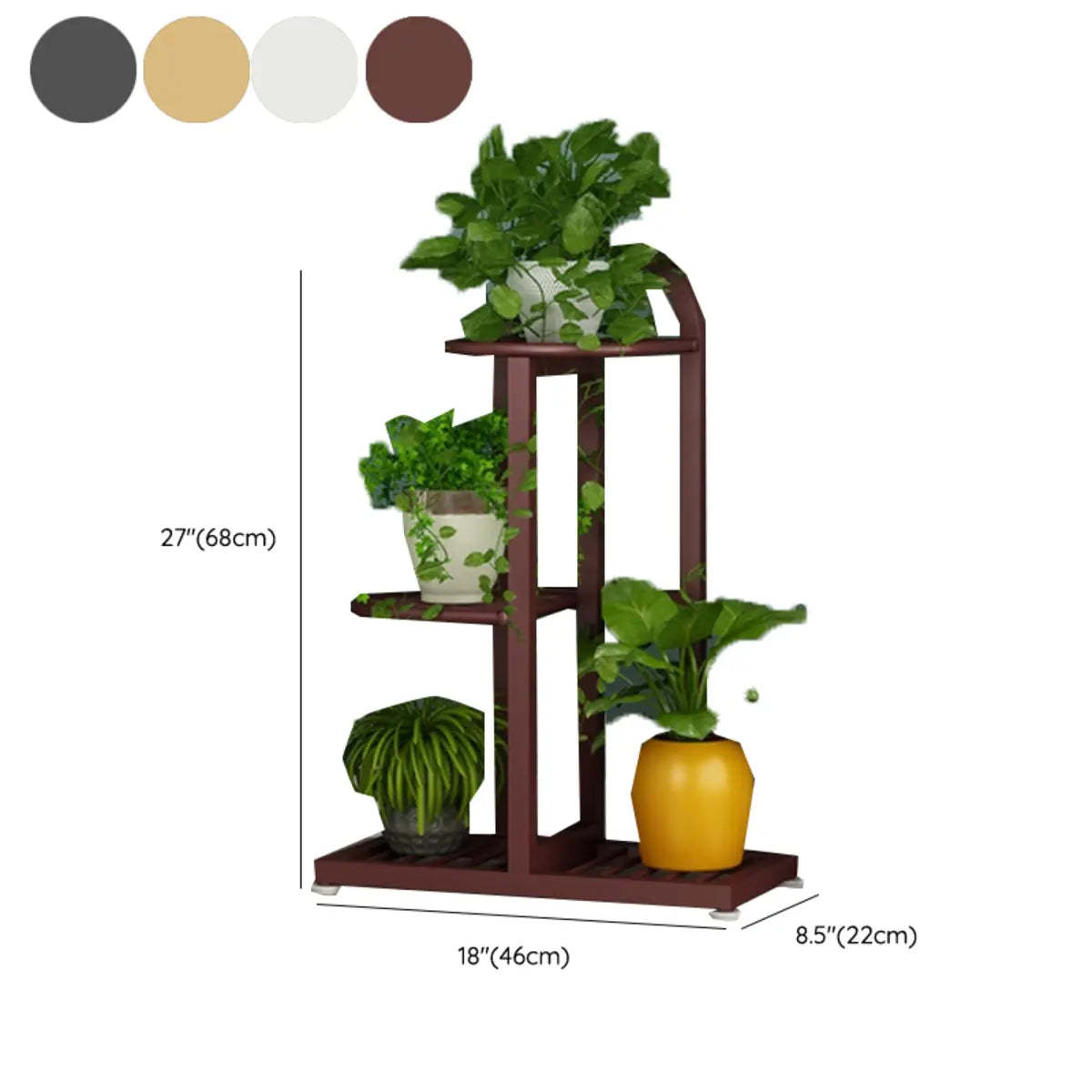 Vertical Metal Multi-Tier Indoor Pedestal Plant Stand