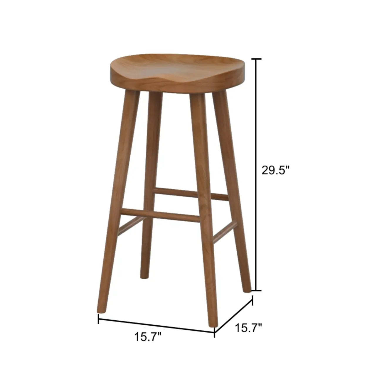 Footrest wood bar & counter stools for kitchen