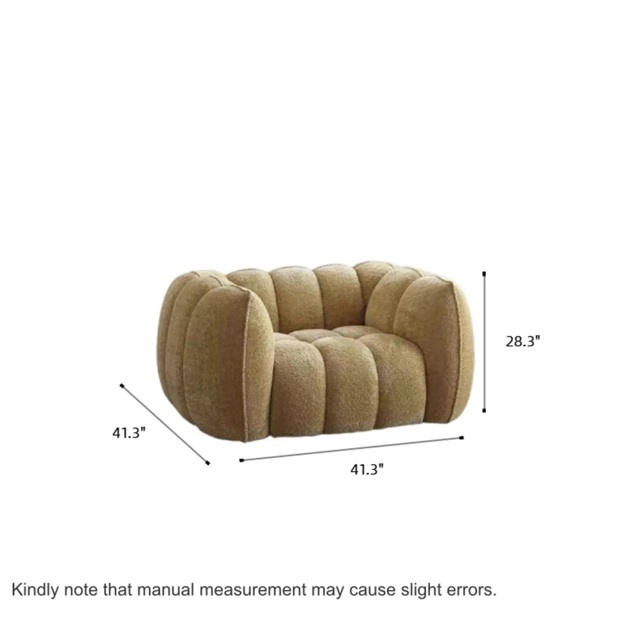 Ginger Sherpa Pumpkin Compressed Modular Sofa