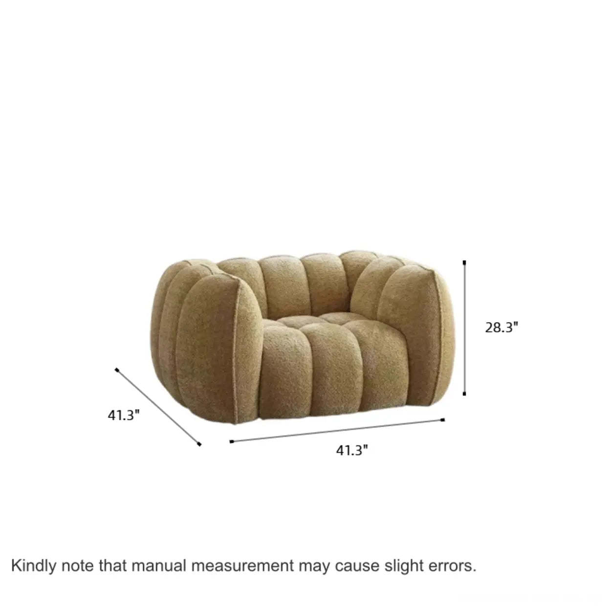 Ginger Sherpa Pumpkin Compressed Modular Sofa