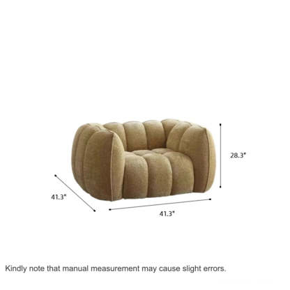 Ginger Sherpa Pumpkin Compressed Modular Sofa