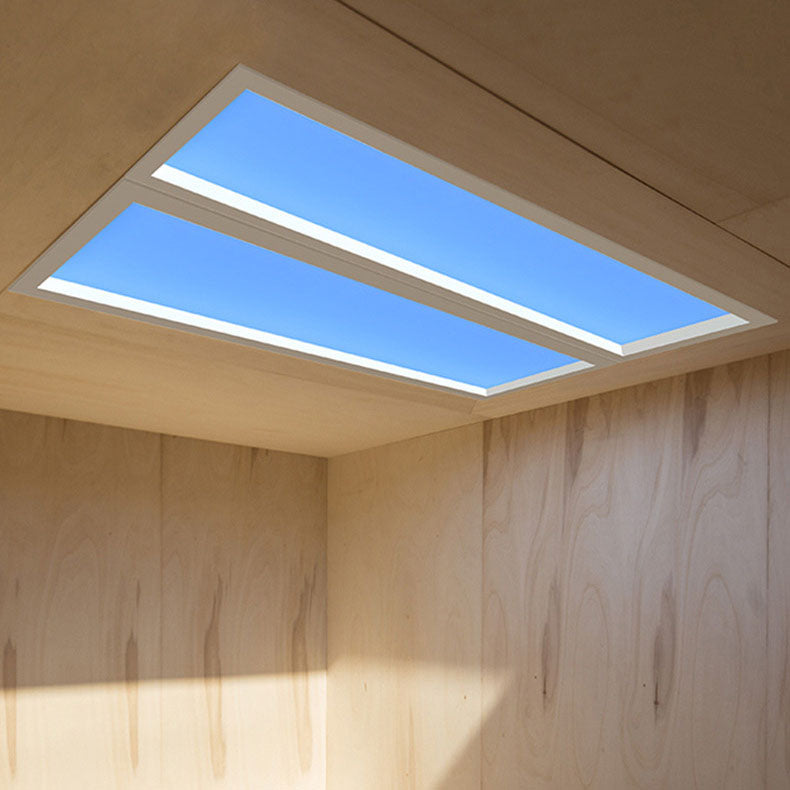Modern Smart Blue Sky Aluminum LED Flush Mount Light — Switch - Blue Sky Monochrome / 110V-120V For US/CA