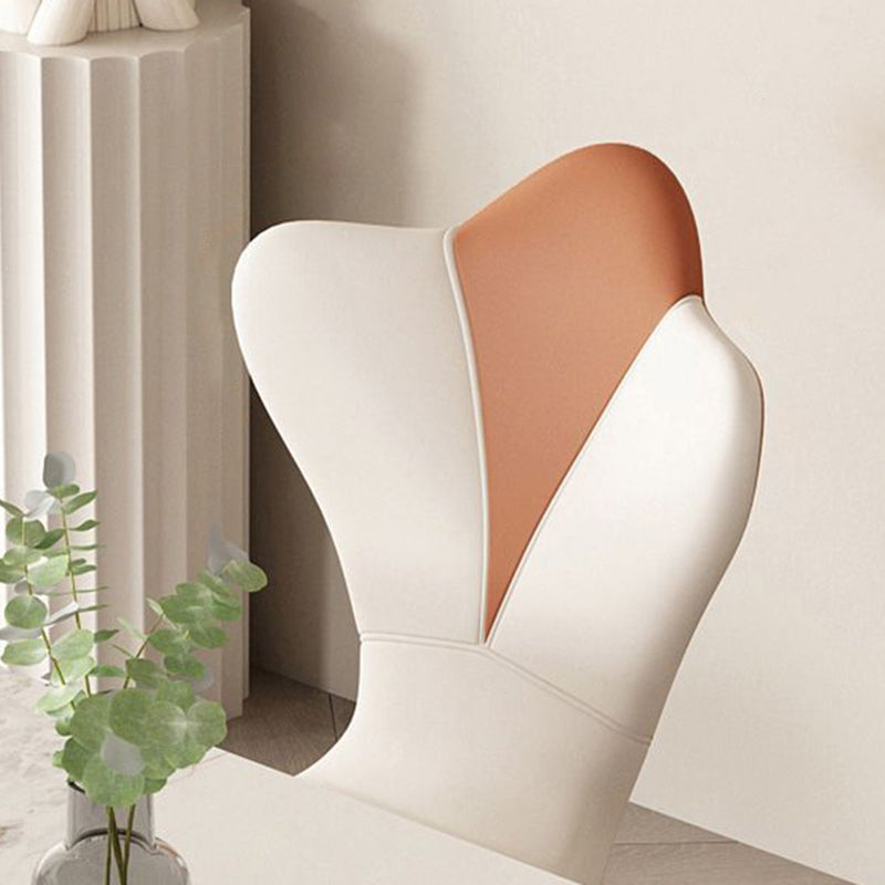 Petal Leather Upholstered Vanity Stool