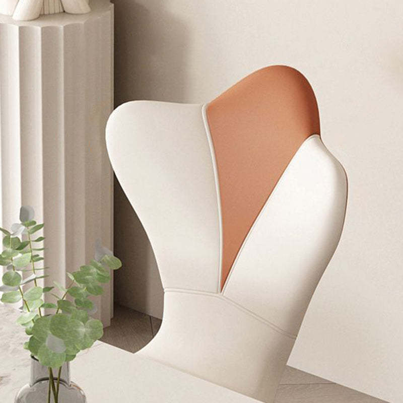 Petal Leather Upholstered Vanity Stool