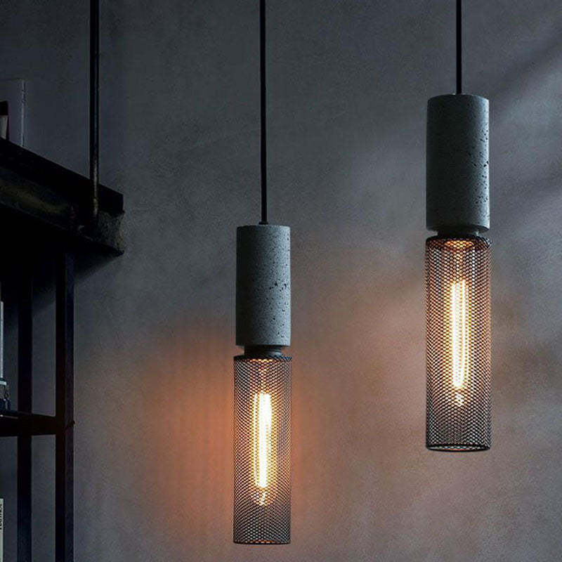 Industrial Tapered Cement Iron Pendant Light