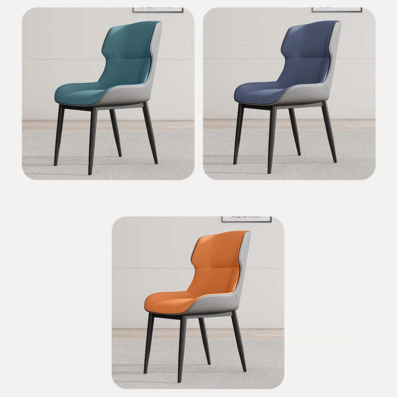 Modern PU Leather Steel Cushion Dining Chair