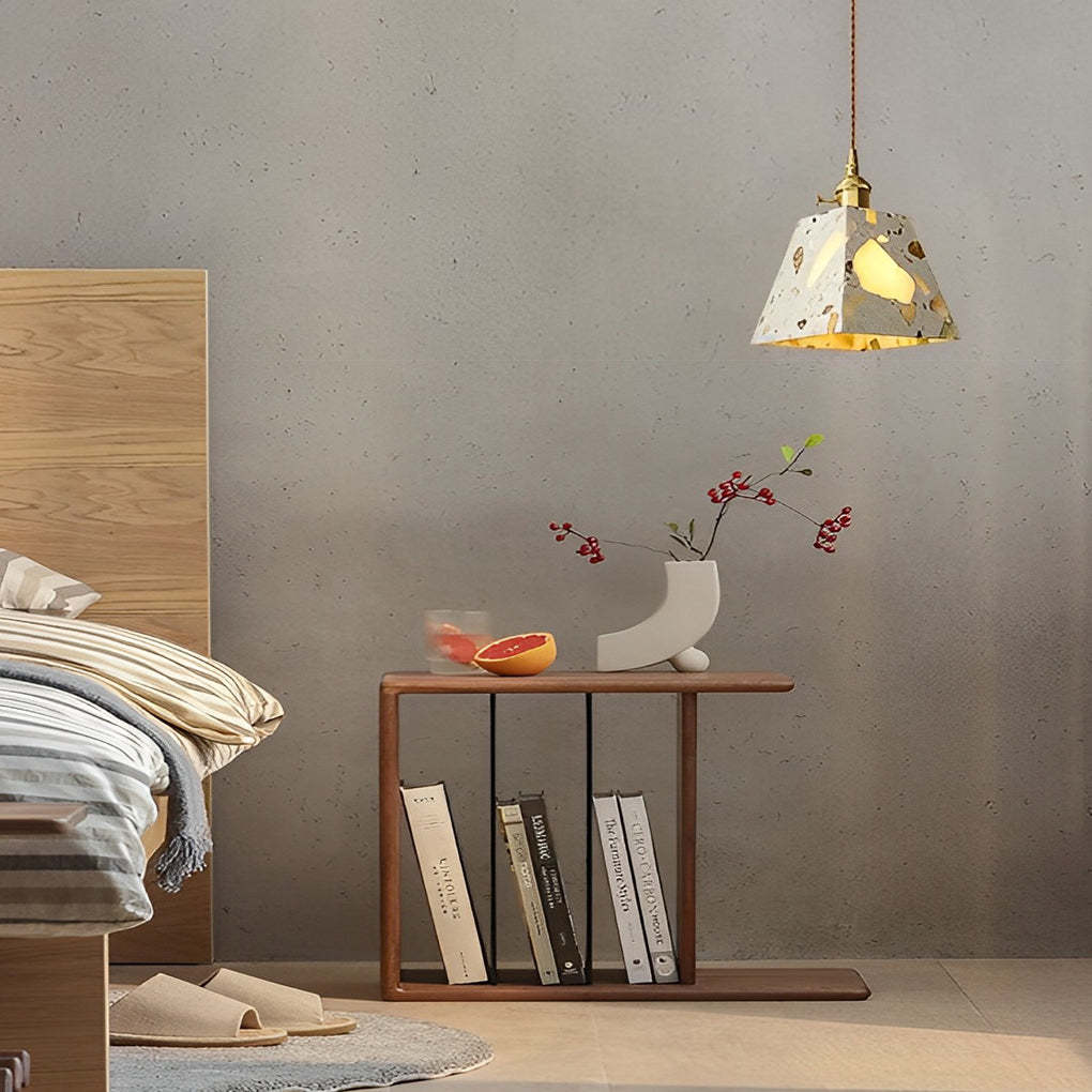 Retro Terrazzo Concrete Nordic LED Chandelier