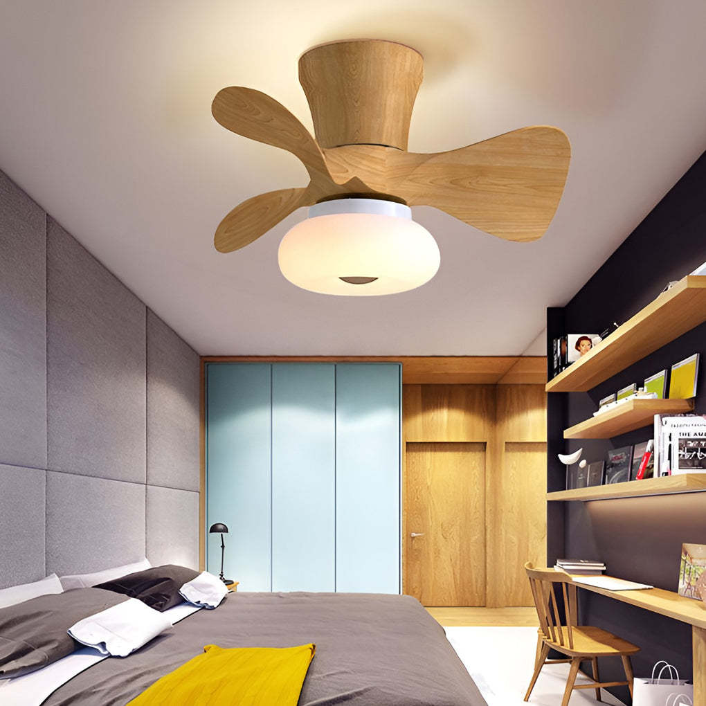 Macaron 3-Step Dimming LED Nordic Ceiling Fan