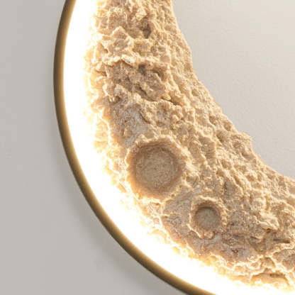 Round Resin Moon Crescent LED Hardwired Outdoor Wall Light-Lighom