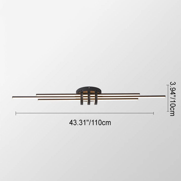 Minimalist Long LED Flush Mount Light