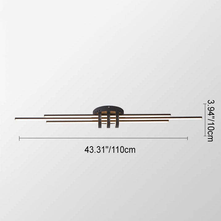 Minimalist Long LED Flush Mount Light
