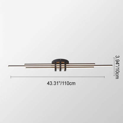 Minimalist Long LED Flush Mount Light