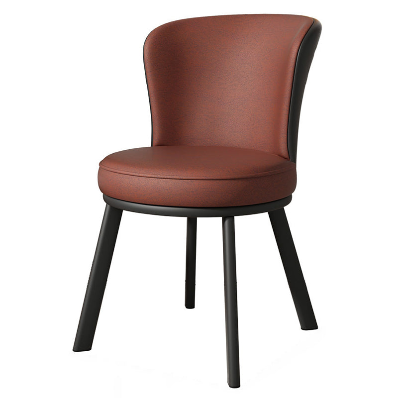 Contemporary Fabric Upholstered Steel Dining Chair
