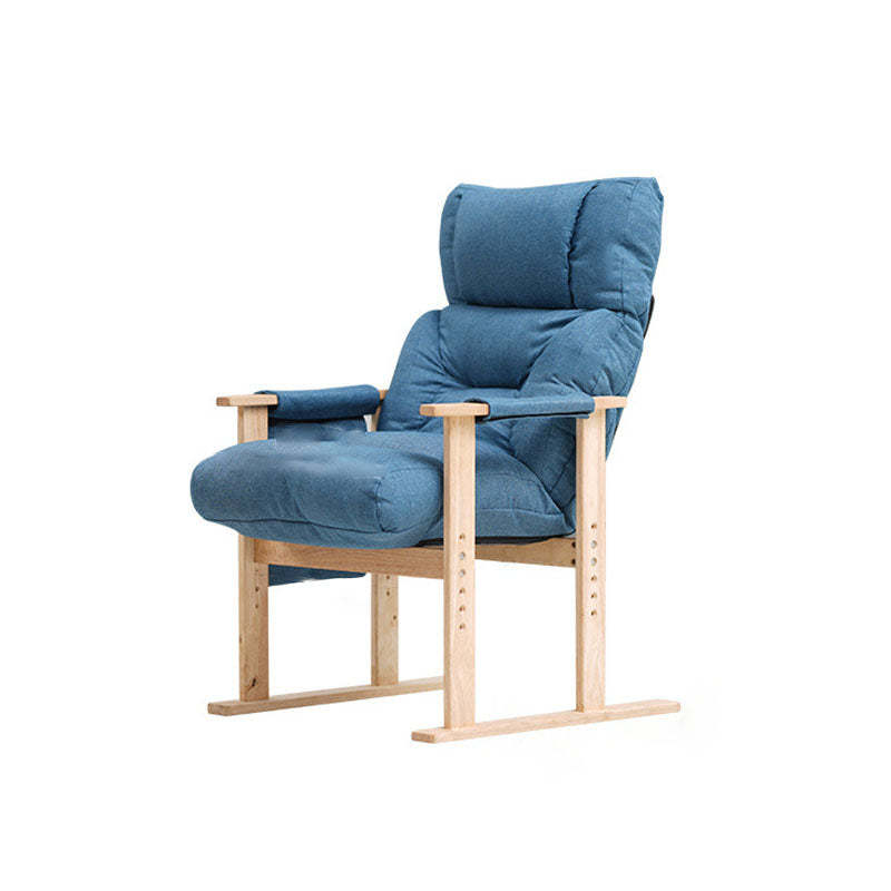 Nordic Fabric Wood Accent Chair