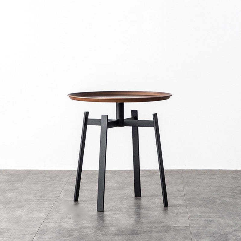 Minimalist Round Iron 4-Leg Coffee Table