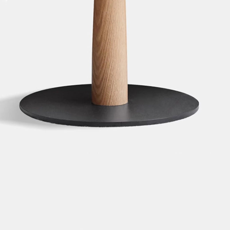 Traditional Rustic Oak Round Side Table
