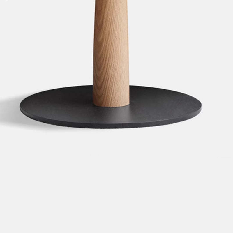 Traditional Rustic Oak Round Side Table