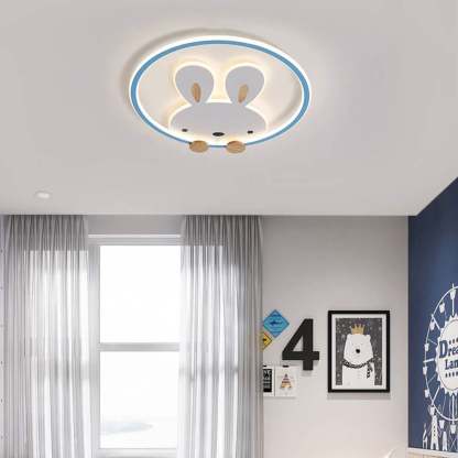 Modern Cartoon Rabbit LED Flush Mount Light