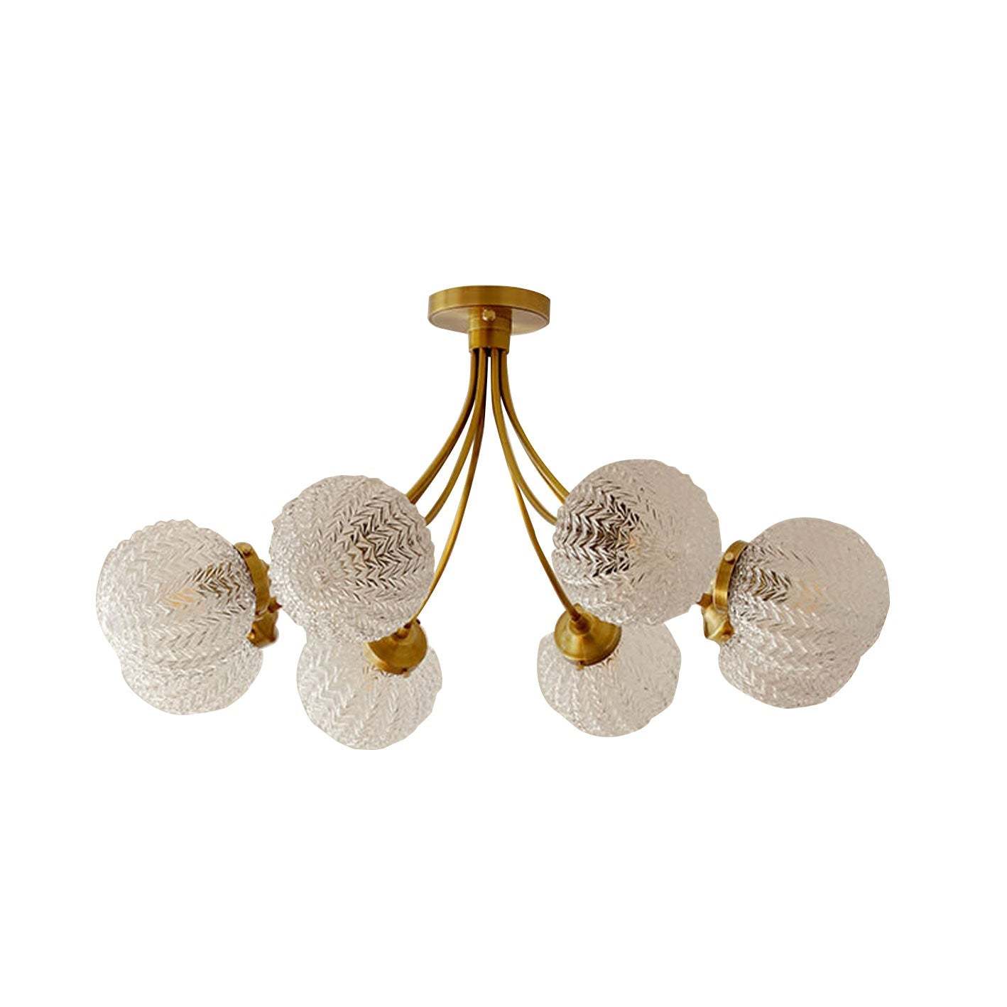 Nordic Spherical Glass 6/8-Light Flush Mount