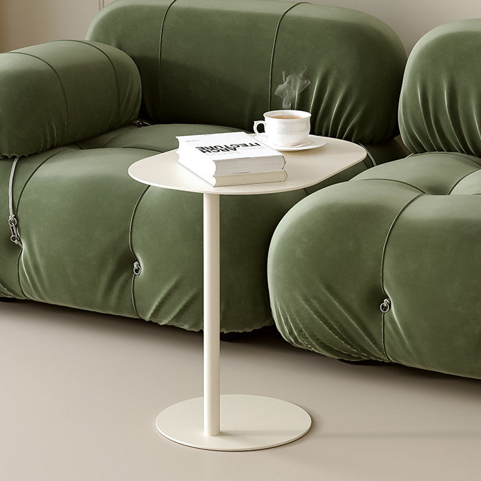 Minimalist Geometric Round Iron End Table