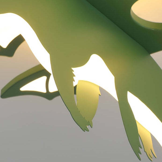 Contemporary Acrylic Dinosaur Ceiling Light