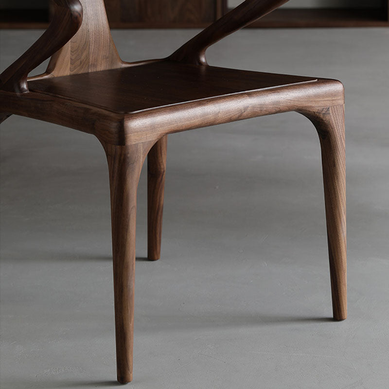Scandinavian Bent Upholstered Wood Dining Chair