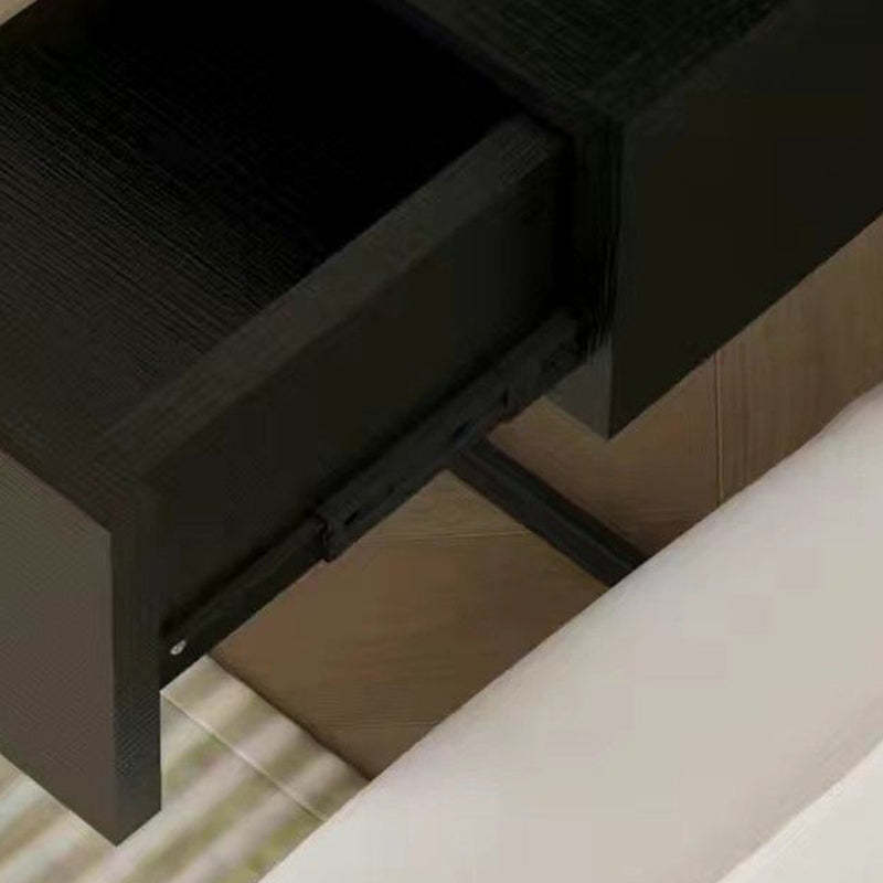 Minimalist Solid Wood Iron Nightstand