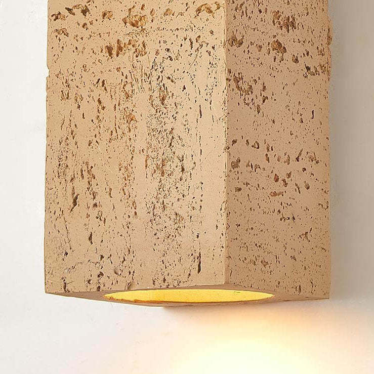 Retro Wabi-Sabi Hand-Sculpted Column LED Sconce