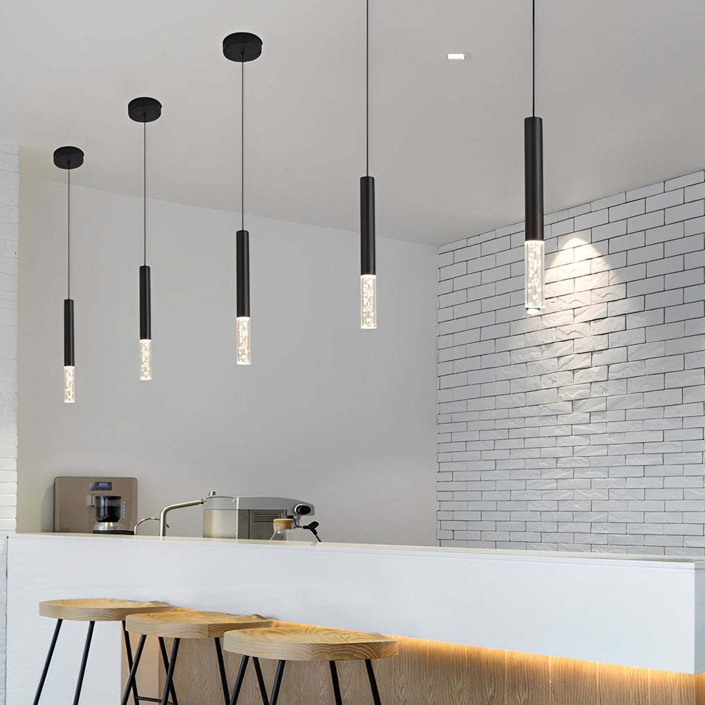 Minimalist LED Black Nordic Kitchen Island Pendant