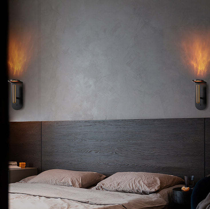 Industrial Flame Light Shadow Rotatable LED Wall Sconce