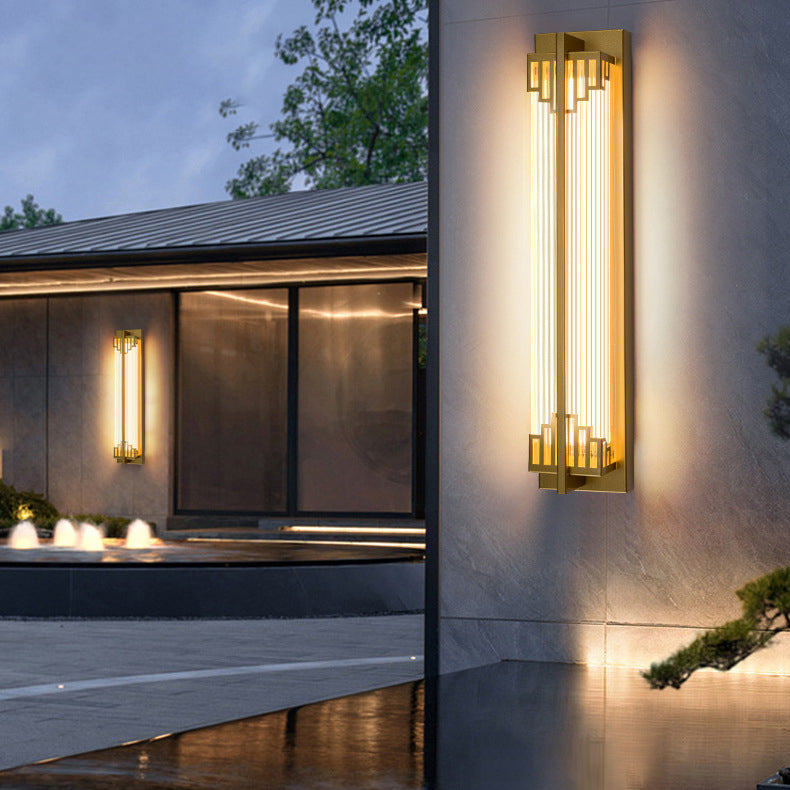 Lighom traditional stainless steel wall sconces — 18.9" L x 3.94" W x 18.9" H / Warm White (3000K) / Matte Black