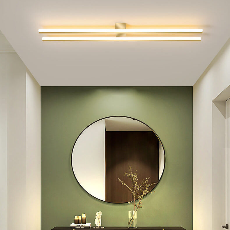 Minimalist Dual Straight-Line Ceiling Light