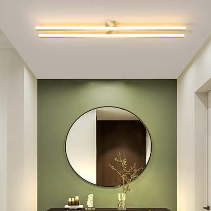 Minimalist Dual Straight-Line Ceiling Light