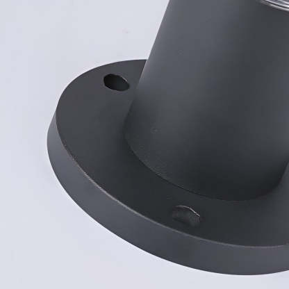 Round Light Control Induction Black Modern Outdoor Solar Pathway Lights-Lighom