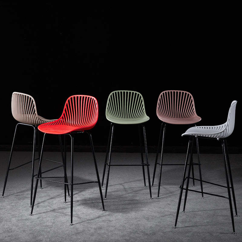 Scandinavian Round Plastic Bar Stool