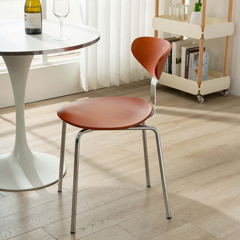 Scandinavian Oil-Waxed Wood Leather Dining Chair