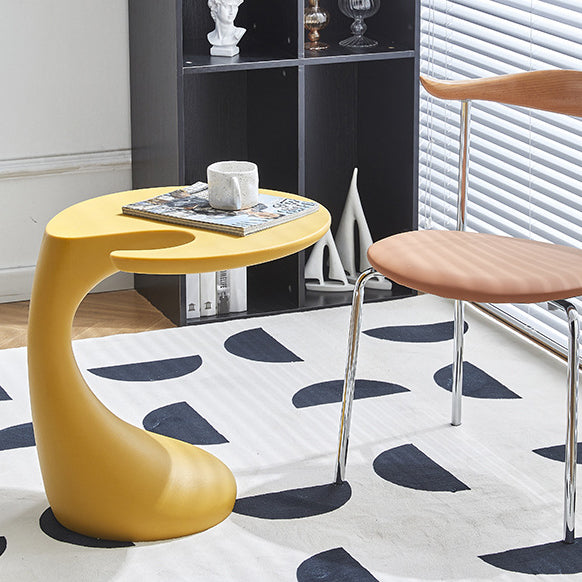 Contemporary Oval Base Plastic End Table
