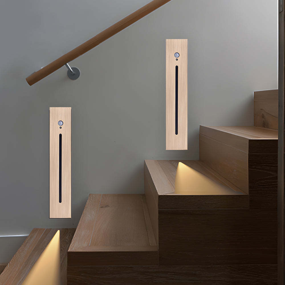 Vertical Motion Sensor LED Stair Light Wall Recessed Contemporary Lighting For Indoor and Outdoor Steps-Lighom