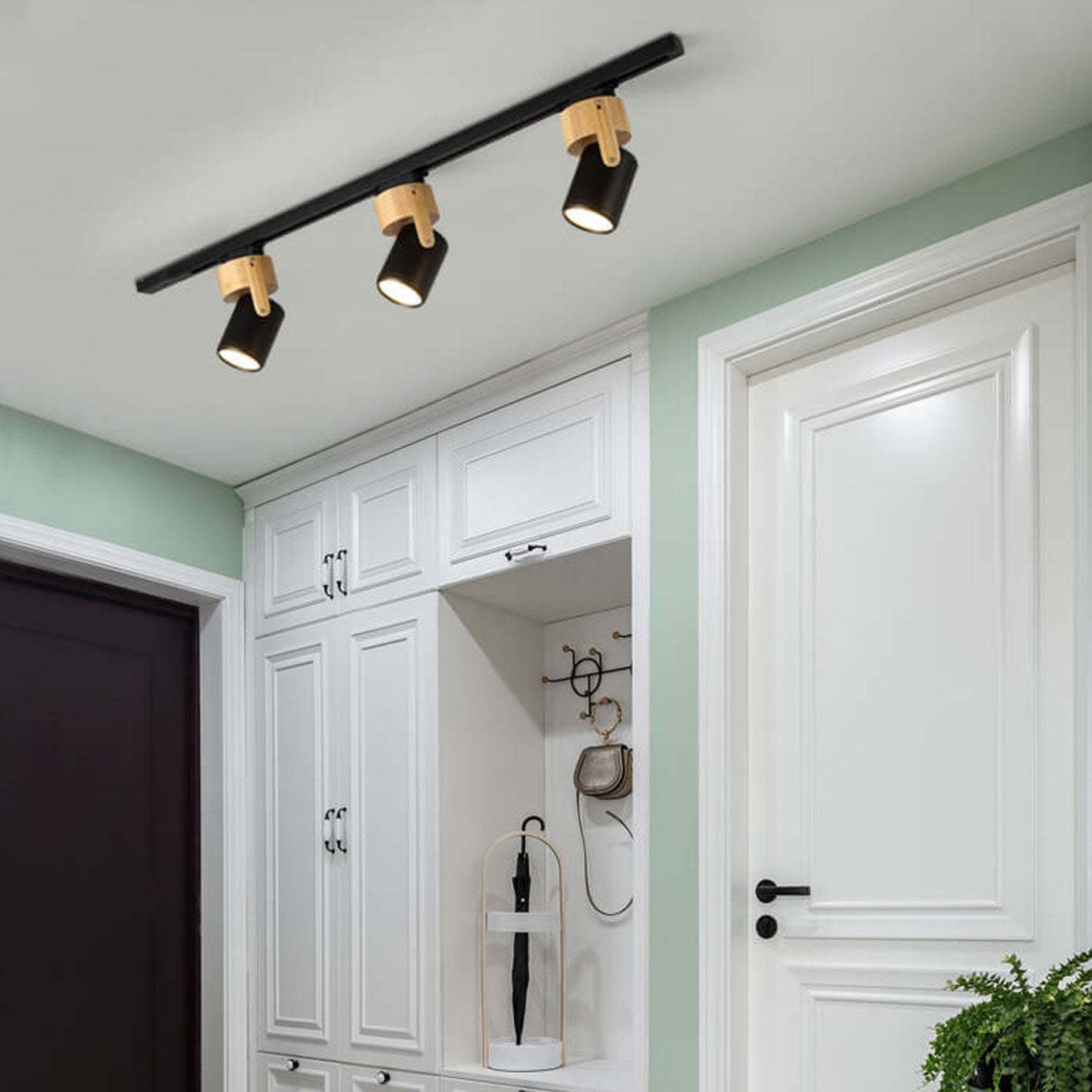 Nordic Minimalist Track Spotlight 1/3-Light Flush Mount
