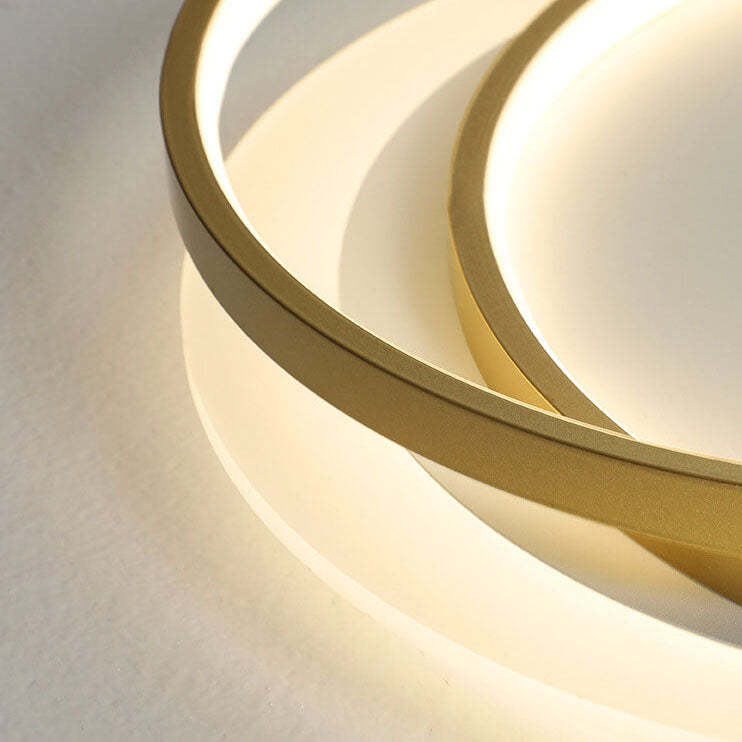 Nordic Luxury Circle Aluminum LED Flush Mount Light