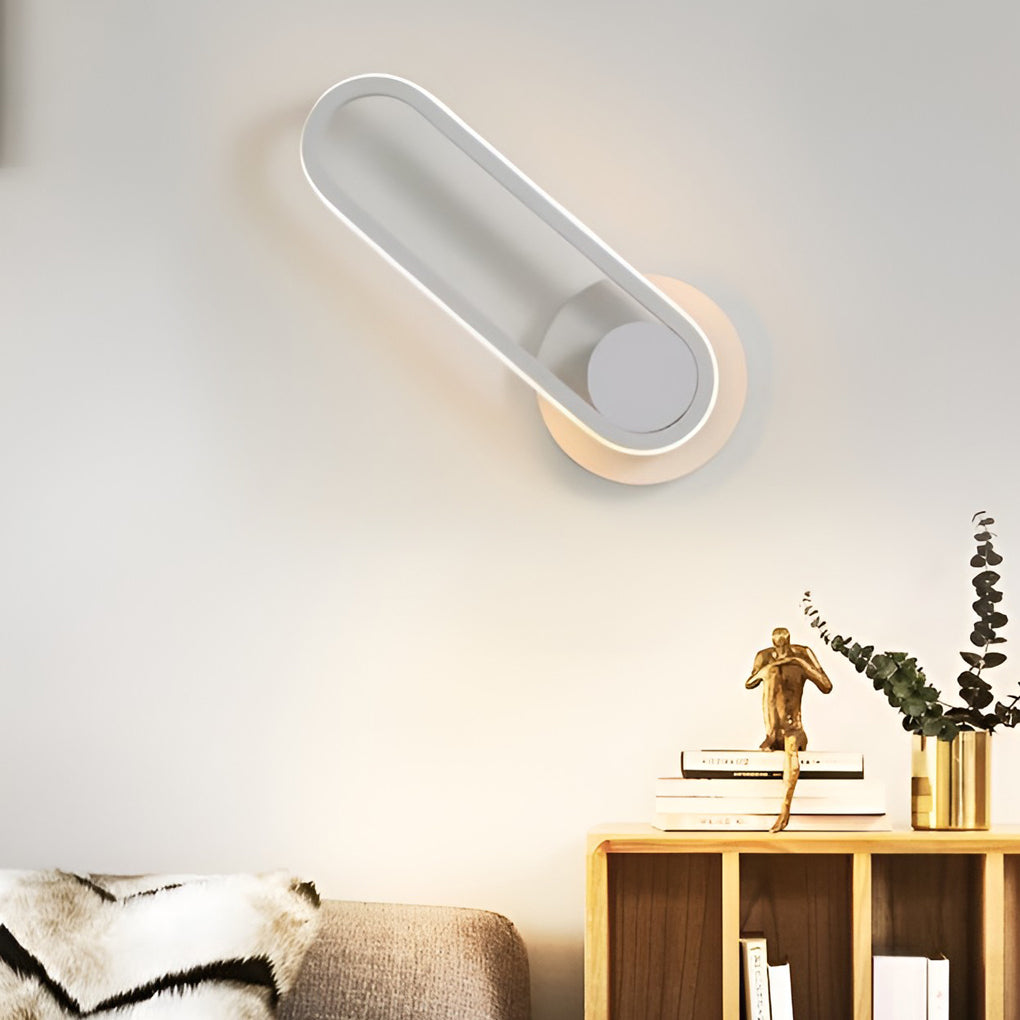 330° Rotatable Rounded Rectangular LED Nordic Wall Lamp Wall Sconce Lighting-Lighom