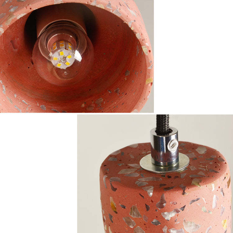 Scandinavian Round Terrazzo Jade Pendant Light