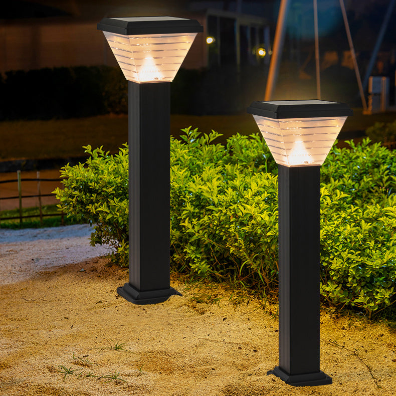 Minimalist Square Cylinder Solar LED Outdoor Light