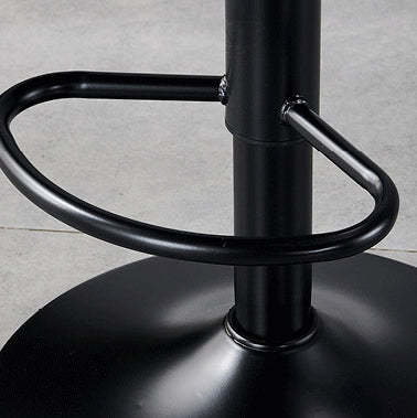 Modern Fabric Iron Semicircular Counter Stool — Low / Green / Chrome