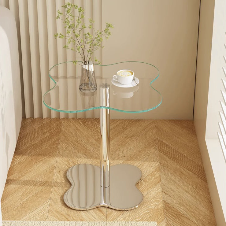Minimalist Cylinder Petal Glass Coffee Table