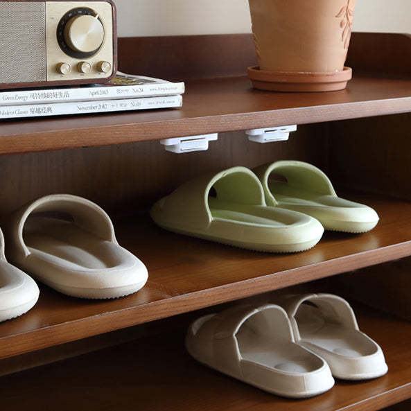 Vintage Rattan Wood 5-Tier Shoe Storage