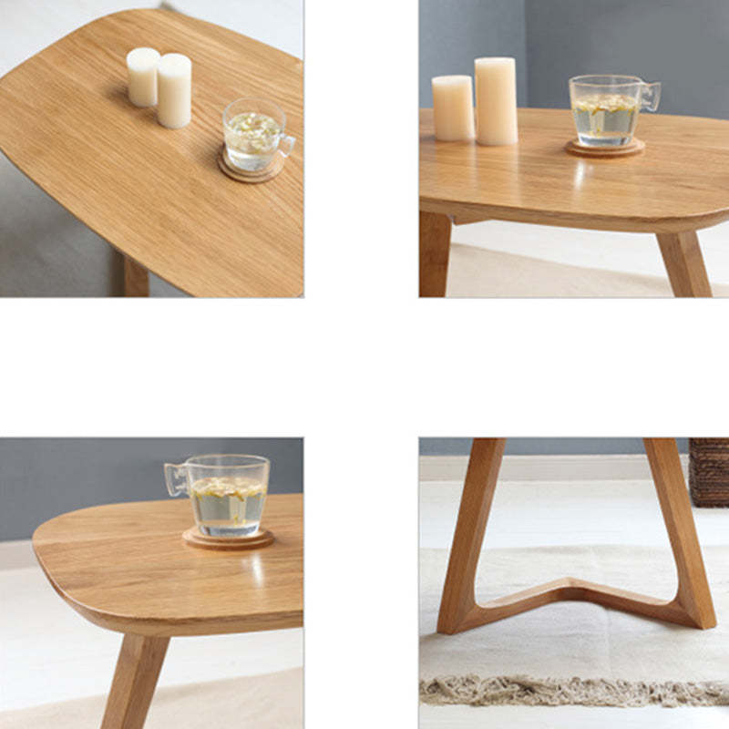 Vintage Wood V-Shape Base End Table