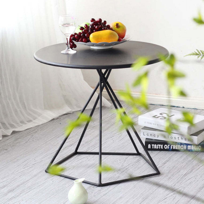 Luxury Metal Pentagram Base End Table